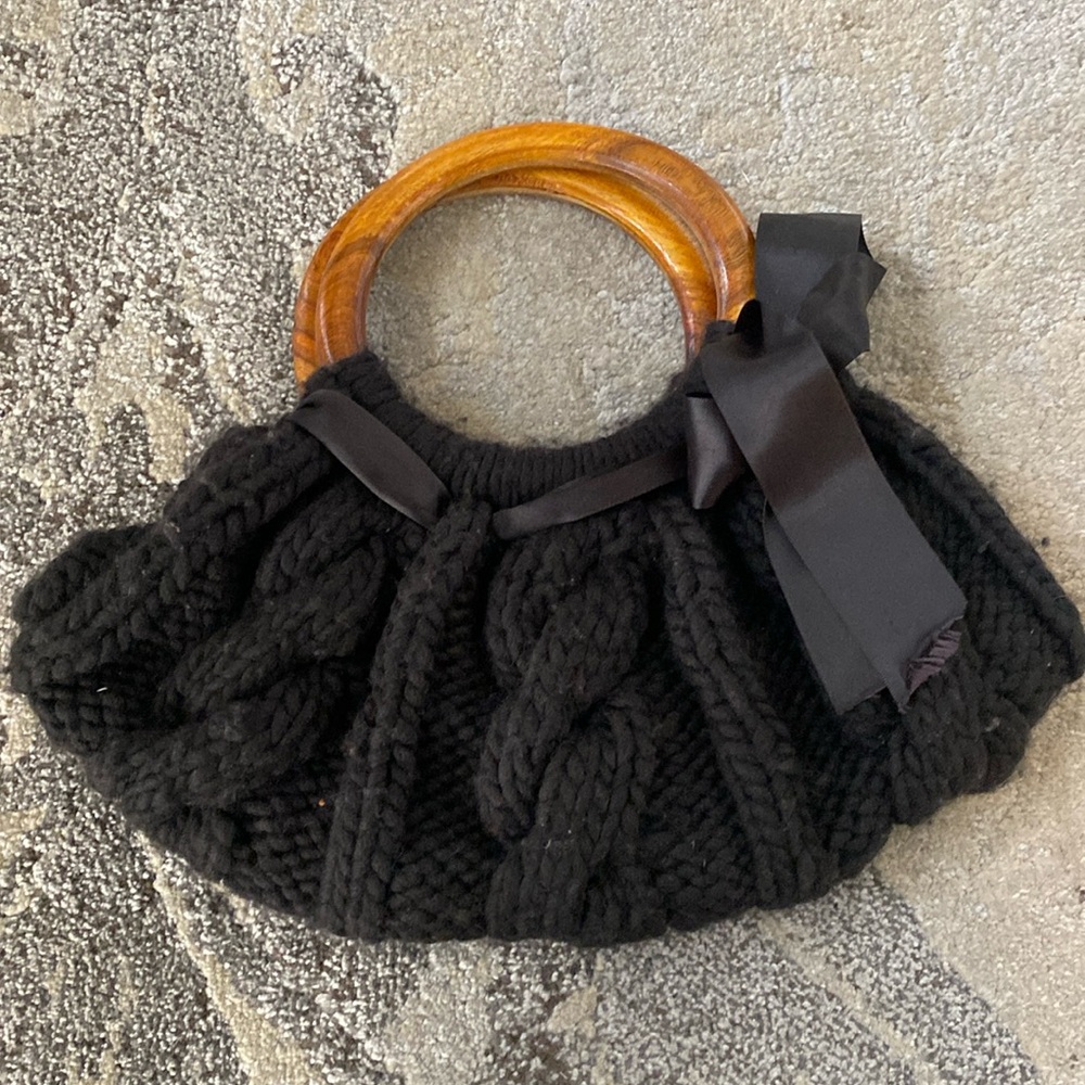 Black knit bag